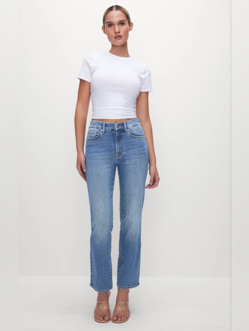 Good American Straight Blue Jeans SZ 12